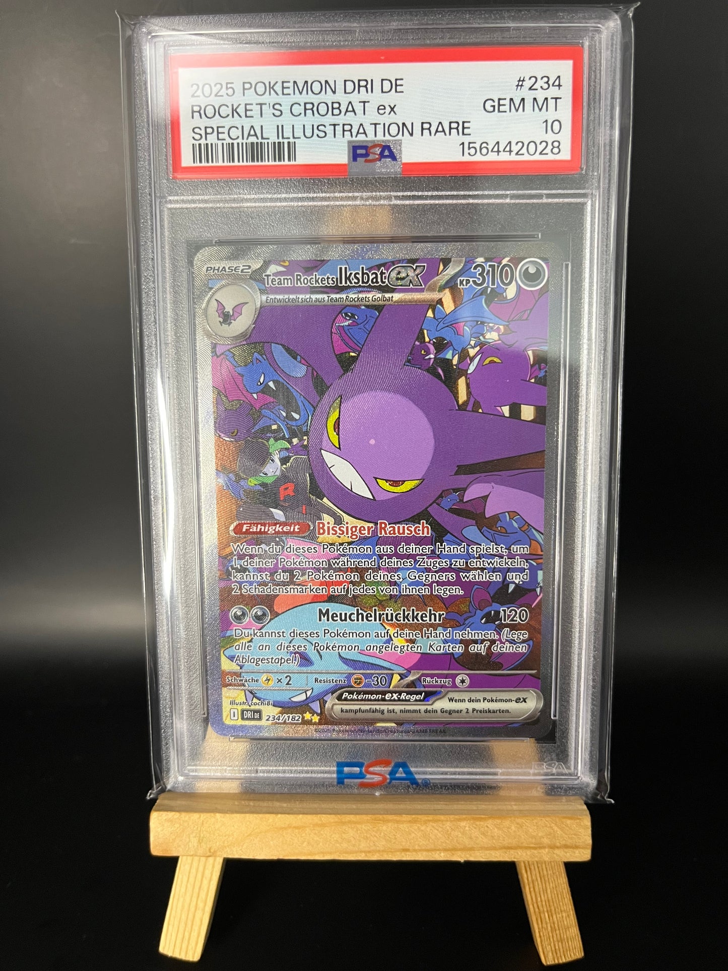 Pokemon Karte Team Rockets Iksbat (DRI 234) PSA 10 - Ewige Rivalen - Deutsch