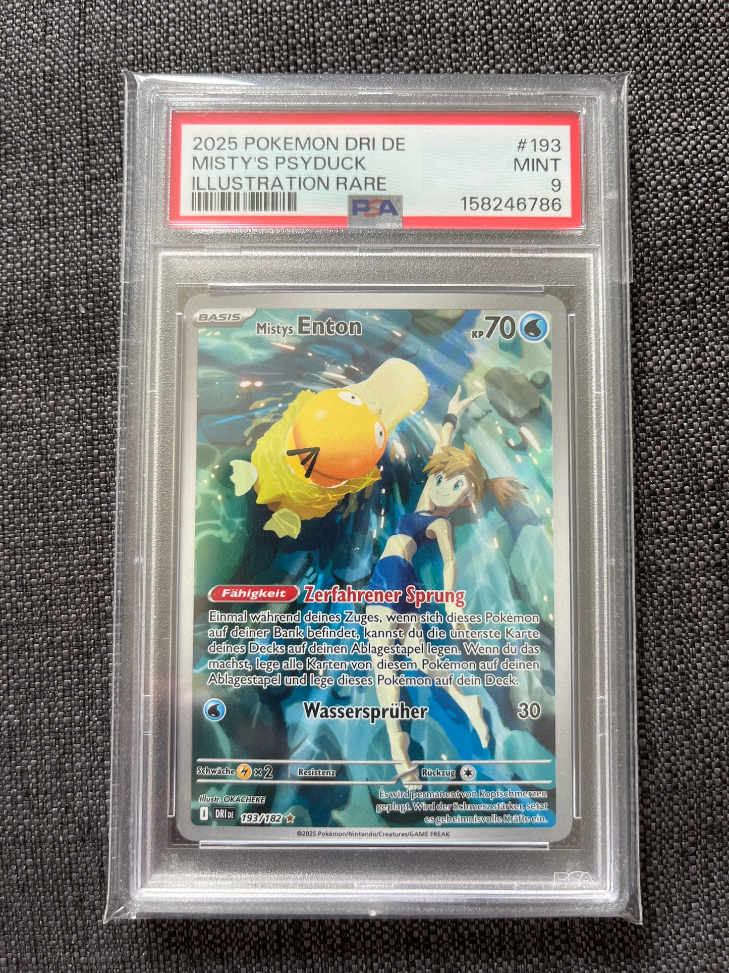 Pokémon Karte Mistys Enton (DRI 193) PSA 9 - Ewige Rivalen - Deutsch