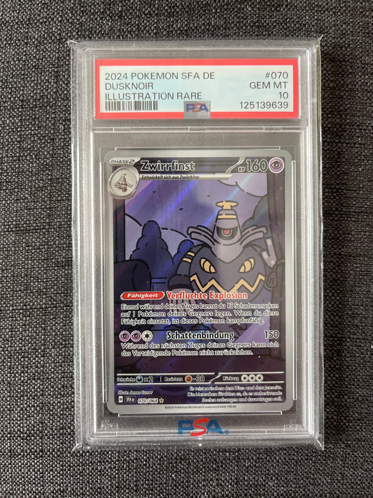 Pokemon Karte Zwirrfinst (SFA 070) PSA 10 - Nebel der Sagen - Deutsch