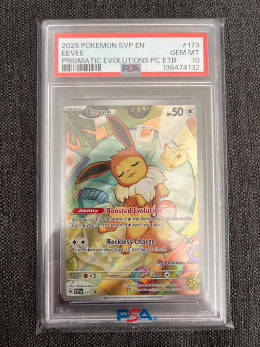 Pokemon Karte Evoli - Eevee (SVP 173) PSA 10 - Pokémon Center Promo - English
