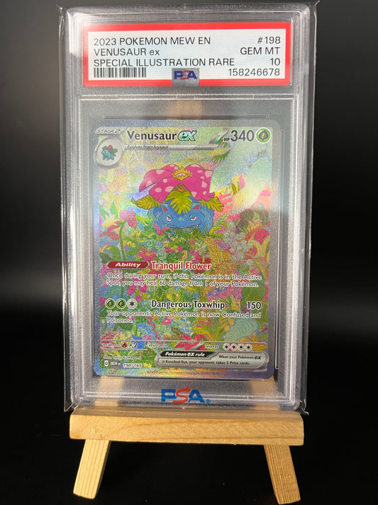 Pokemon Karte Bisaflor - Venusaur ex (MEW 198) PSA 10 - 151 - English