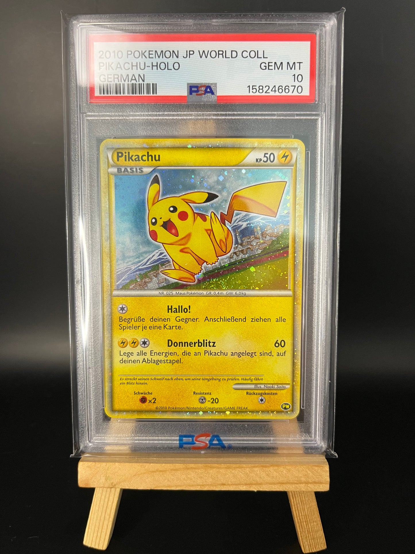 Pokémon Karte Pikachu (PWC)
Pikachu World Collection PSA 10 - Deutsch