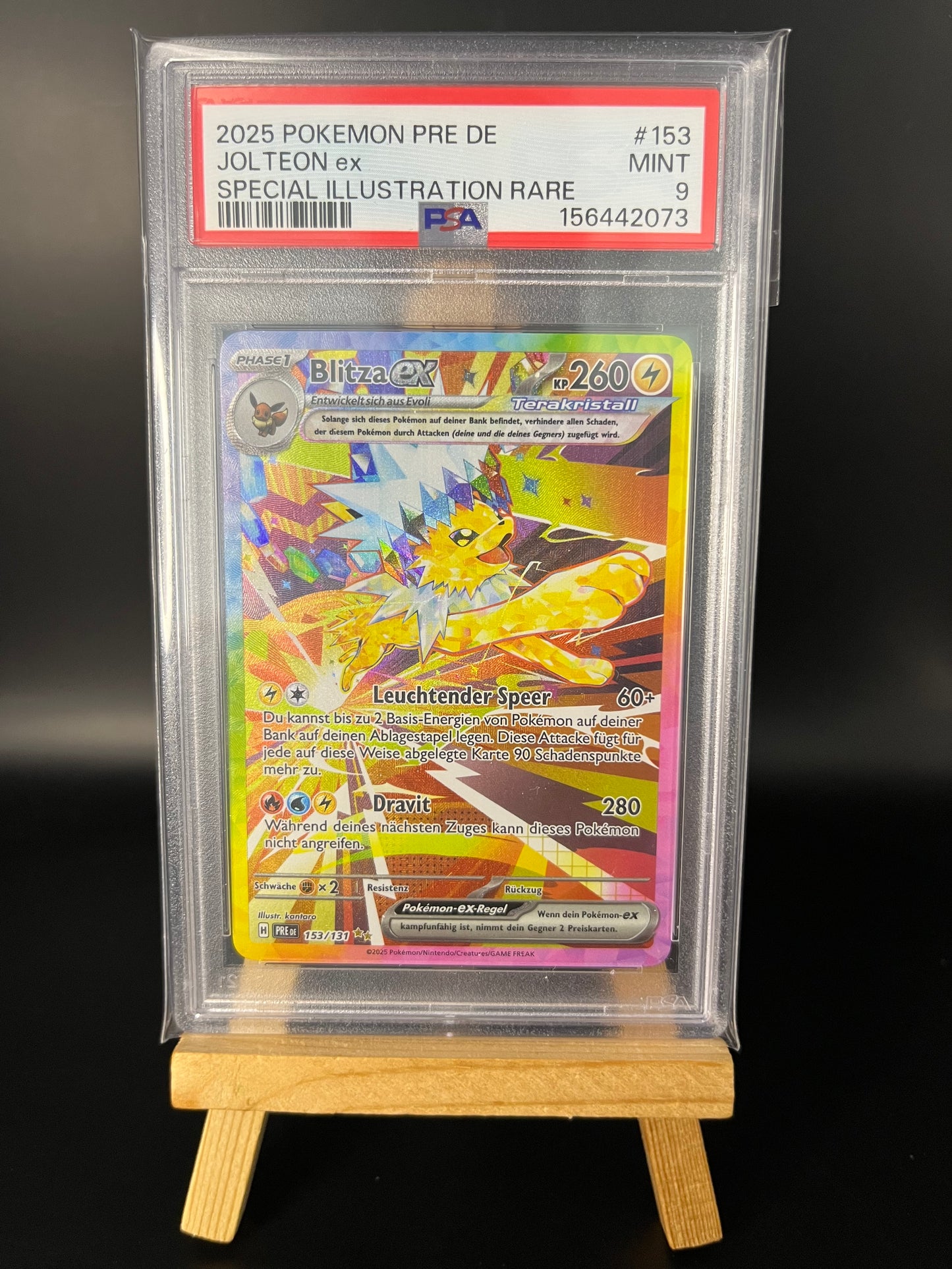 Pokémon Karte Blitza ex (PRE 153) PSA 9 - Prismatische Entwicklungen - Deutsch
