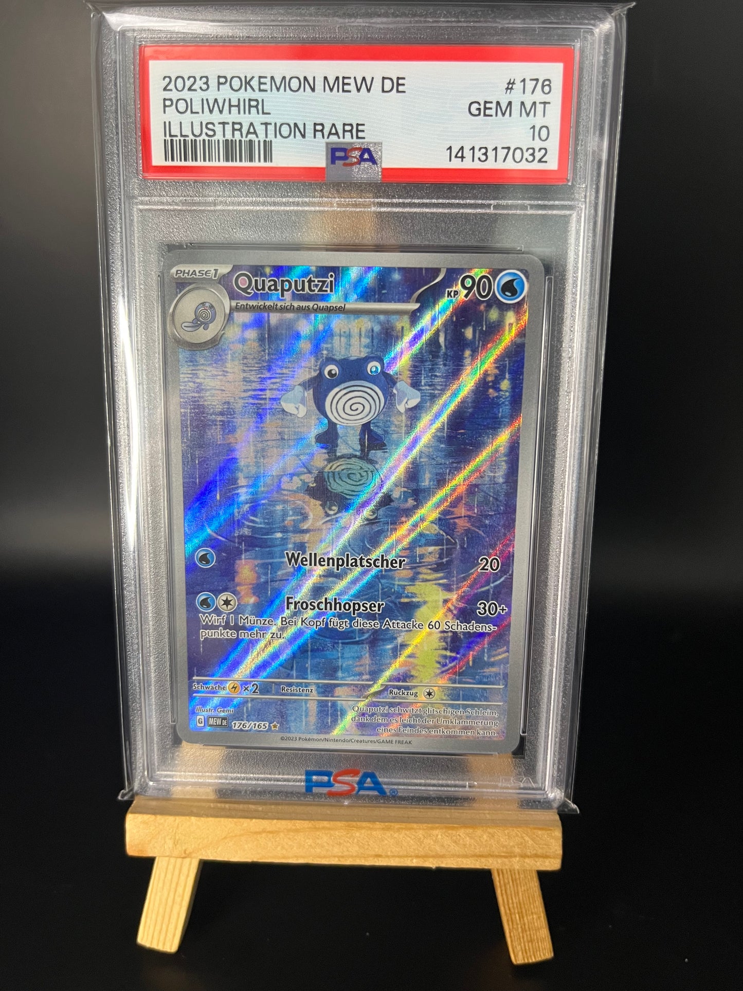 Pokemon Karte Quaputzi (MEW 176) PSA 10 - 151 - Deutsch