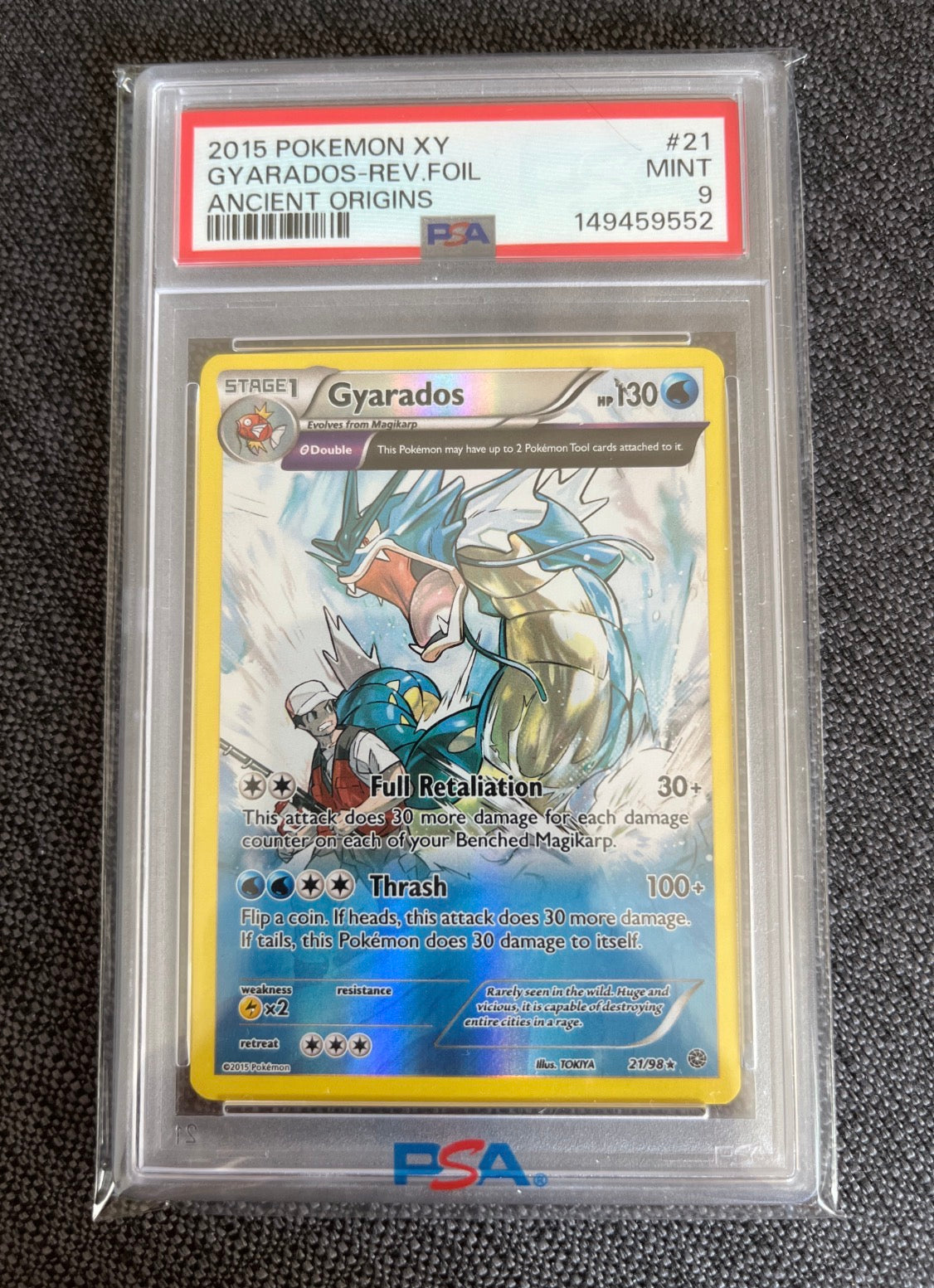 Pokémon Karte Gyarados (AOR 21) PSA - Ewiger Anfang - English