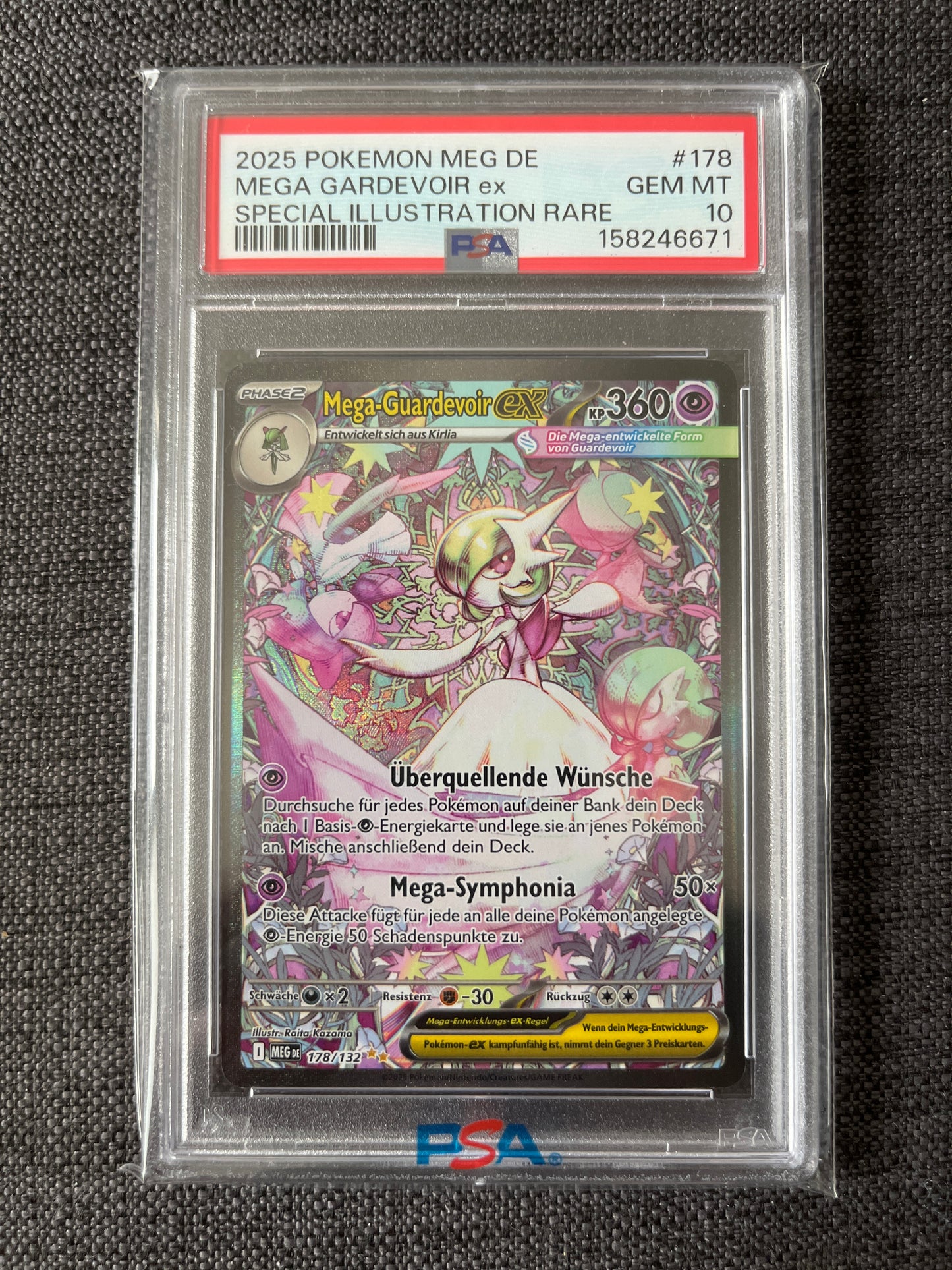 Pokémon Karte Mega Guardevoir ex (MEG 178) PSA 10 - Mega-Entwicklung - Deutsch