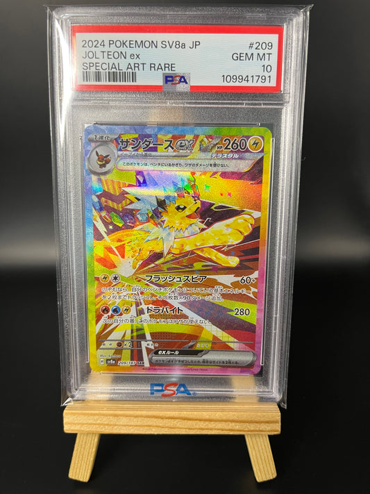 Pokemon Karte Blitza - Jolteon ex (sv8a 209) PSA 10 - Terastal Festival ex - Japanese