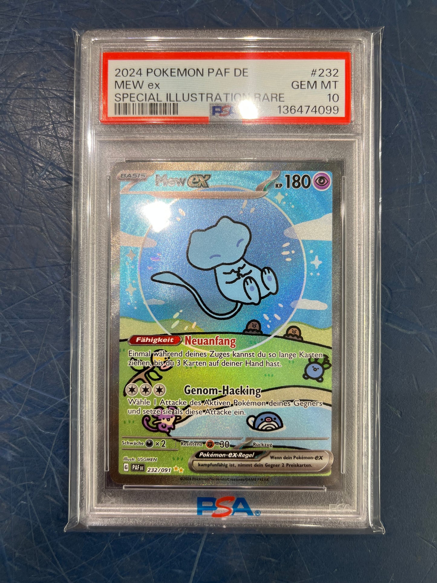 Pokemon Karte Mew ex (PAF 232) PSA 10 - Paldeas Schicksale - Deutsch