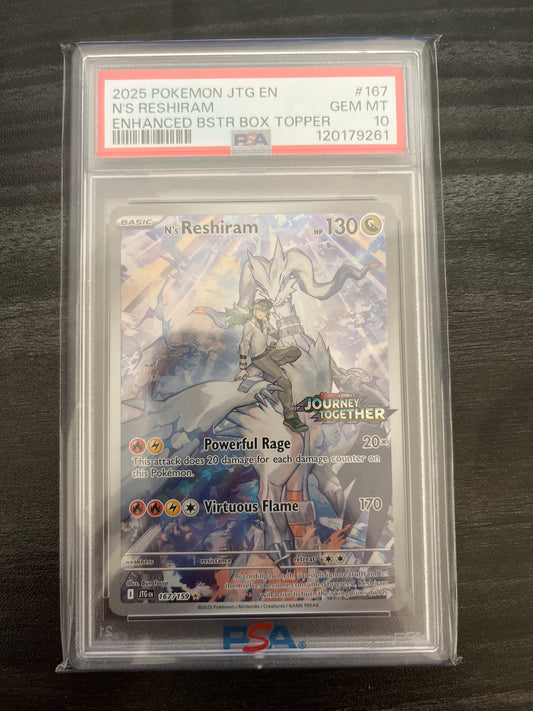 Pokemon Karte Ns Reshiram (xJTG 167) PSA 10 - Journey Together - English