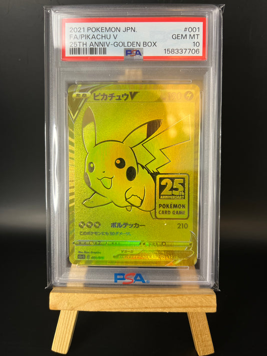 Pokémon Karte Pikachu V (s8a-G 001) PSA 10 - 25th Anniversary Golden Box - Japanese