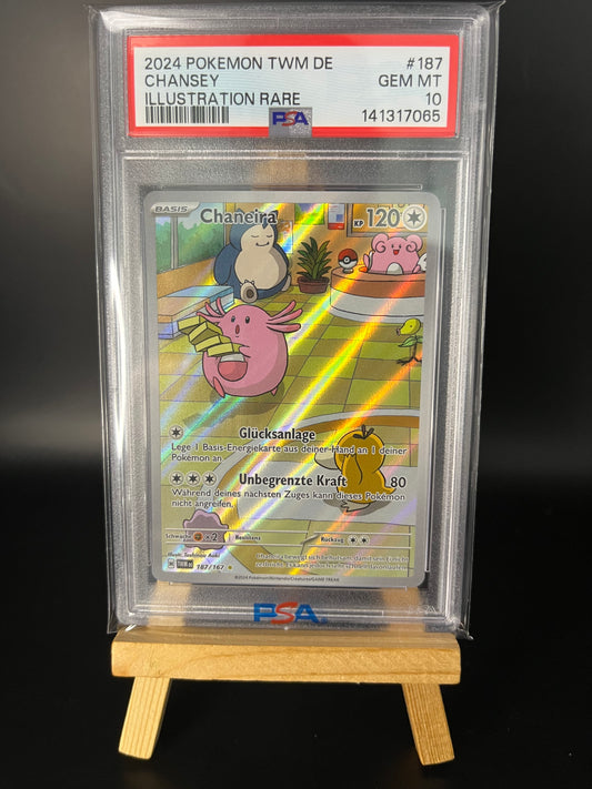 Pokemon Karte Chaneira (TWM 187) PSA 10 - Maskerade im Zwielicht - Deutsch