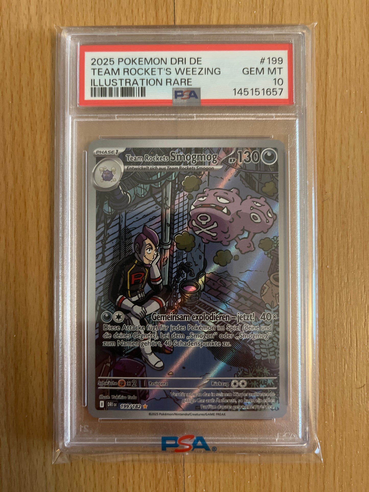 Pokemon Karte Team Rockets Smogmog (DRI 199) PSA 10 - Ewige Rivalen - Deutsch