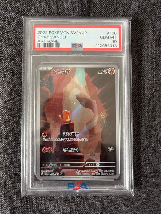 Pokemon Karte Glumanda - Charmander (sv2a 168) PSA 10 - 151 - Japanisch