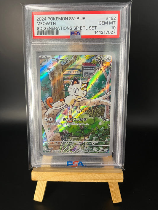 Pokémon Karte Meowth (SV-P 192) PSA 10 - Japanese