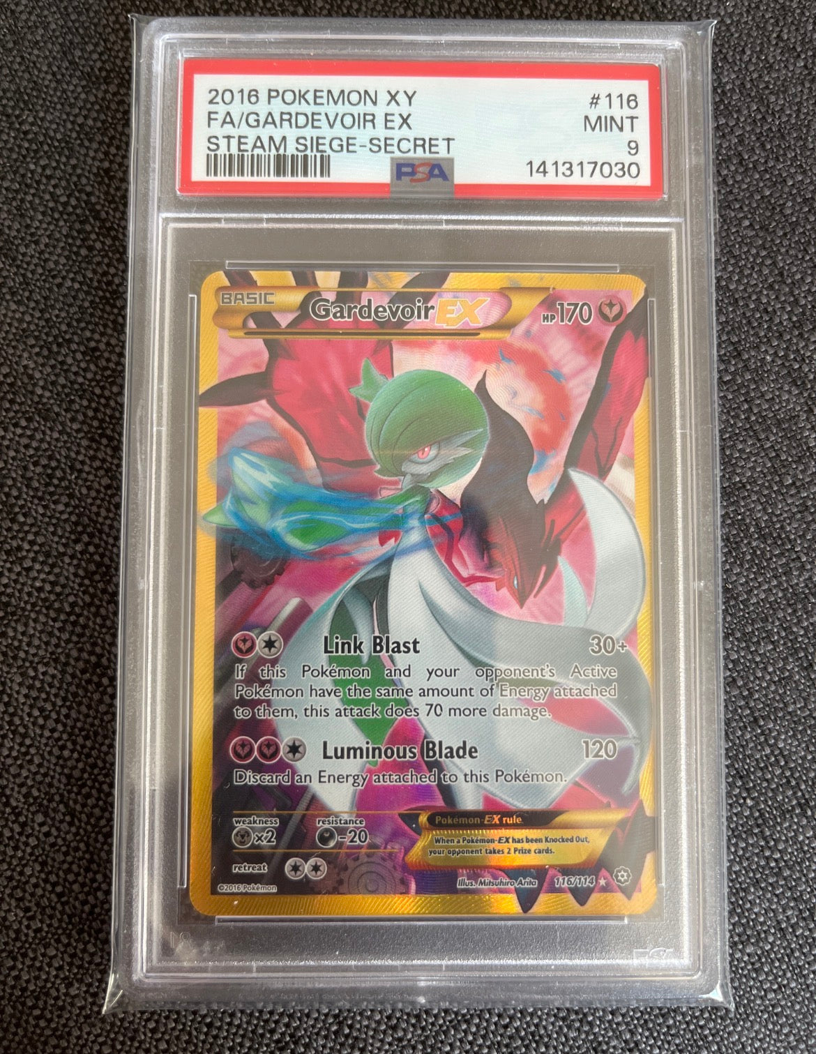 Pokémon Karte Gardevoir 116 PSA 9 - Steam Siege - English