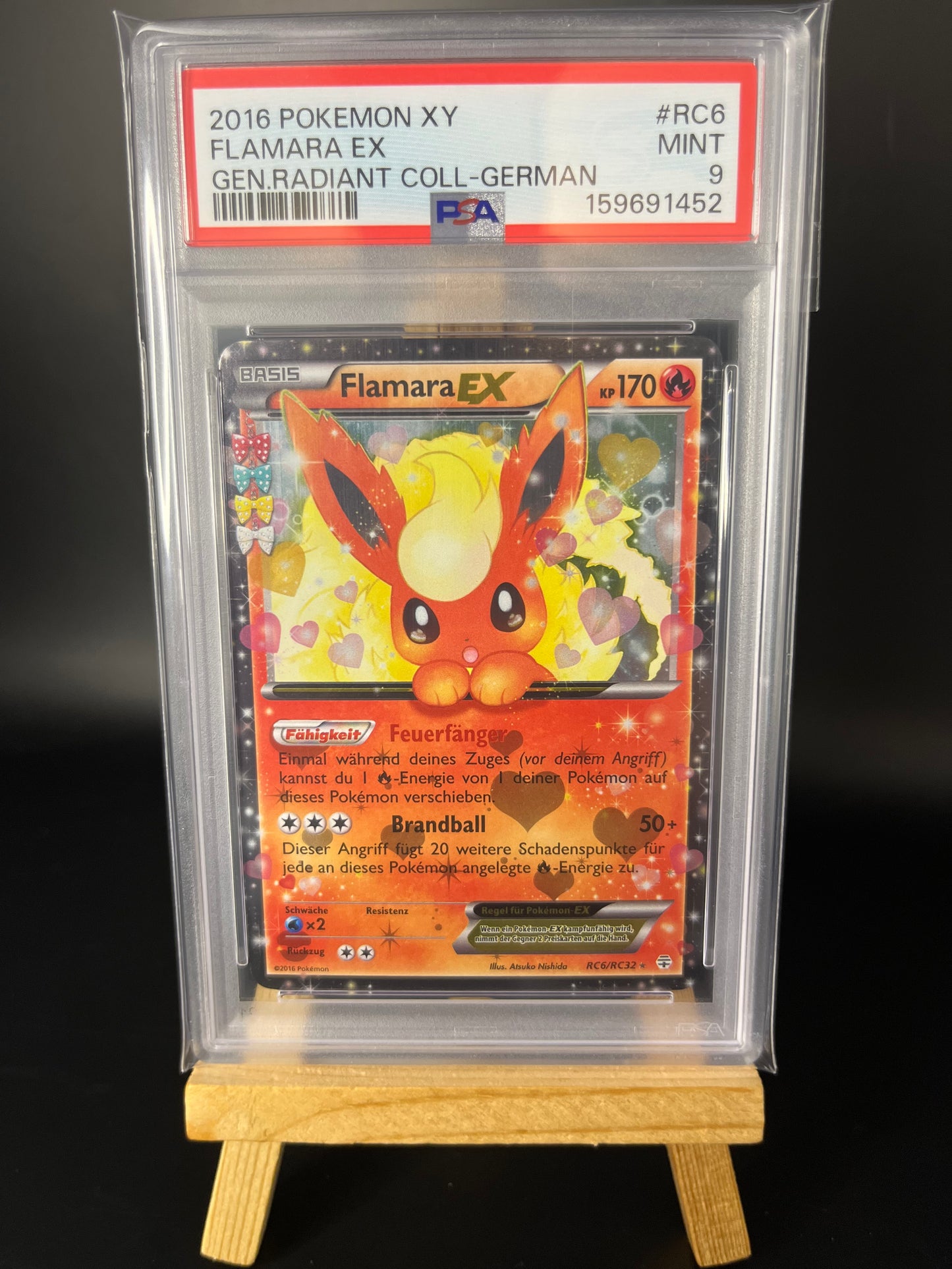 Pokémon Karte Flareon EX (GEN RC6) PSA 9 - Generationen - Deutsch