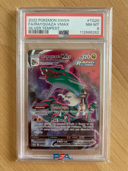 Pokemon Karte Rayquaza VMAX (SIT TG20) PSA 10 - Silver Tempest - Englisch
