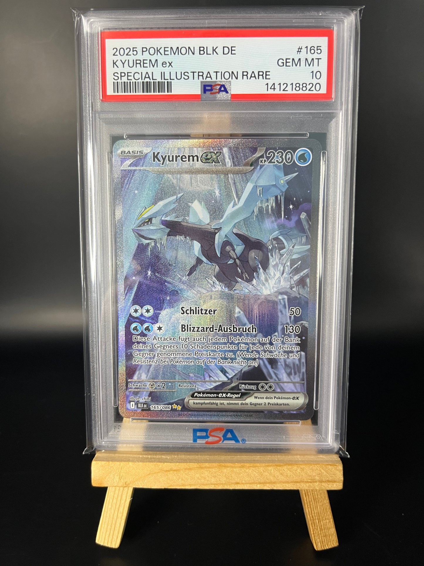 Pokemon Karte Kyurem ex (BLK 165) PSA 10 - Schwarze Blitze - Deutsch