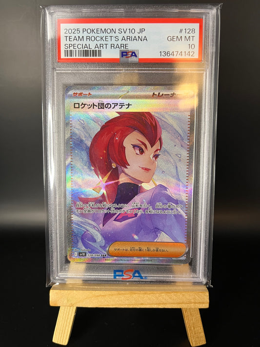Pokemon Karte Team Rocket's Ariana (sv10 128) PSA 10 - The Glory of Team Rocket - Japanese