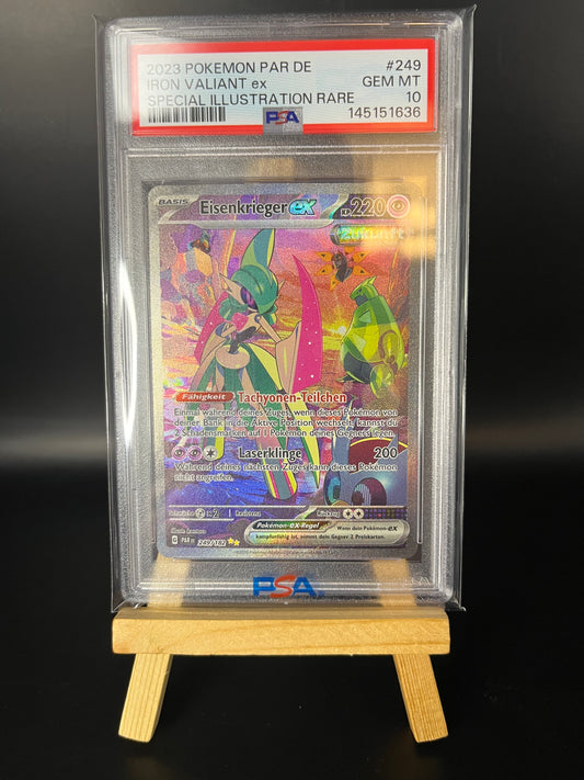 Pokemon Karte Eisenkrieger ex (PAR 249) PSA 10 - Paradoxrift - Deutsch