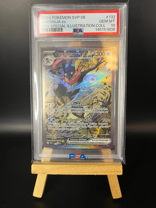 Pokemon Karte Quajutsu ex (SVP 132) PSA 10 - SV Black Star Promos - Deutsch