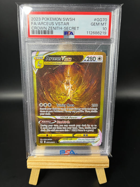 Pokemon Karte Arceus VSTAR (CRZ GG70) PSA 10 - Crown Zenith - Englisch