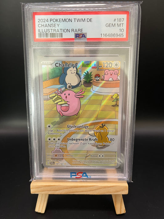 Pokemon Karte Chaneira (TWM 187) PSA 10 - Maskerade im Zwielicht - Deutsch