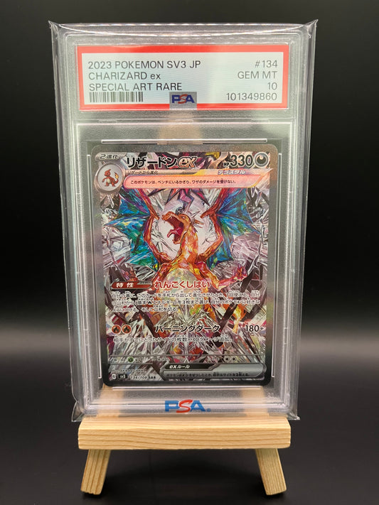 Pokemon Karte Charizard ex (sv3 134) PSA 10 - Ruler Of The Black Flame - Japanese