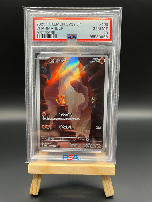 Pokemon Karte Glumanda - Charmander (sv2a 168) PSA 10 - 151 - Japanisch