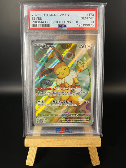 Pokemon Karte Evoli - Eevee (SVP 173) PSA 10 - SV Black Star Promos - English