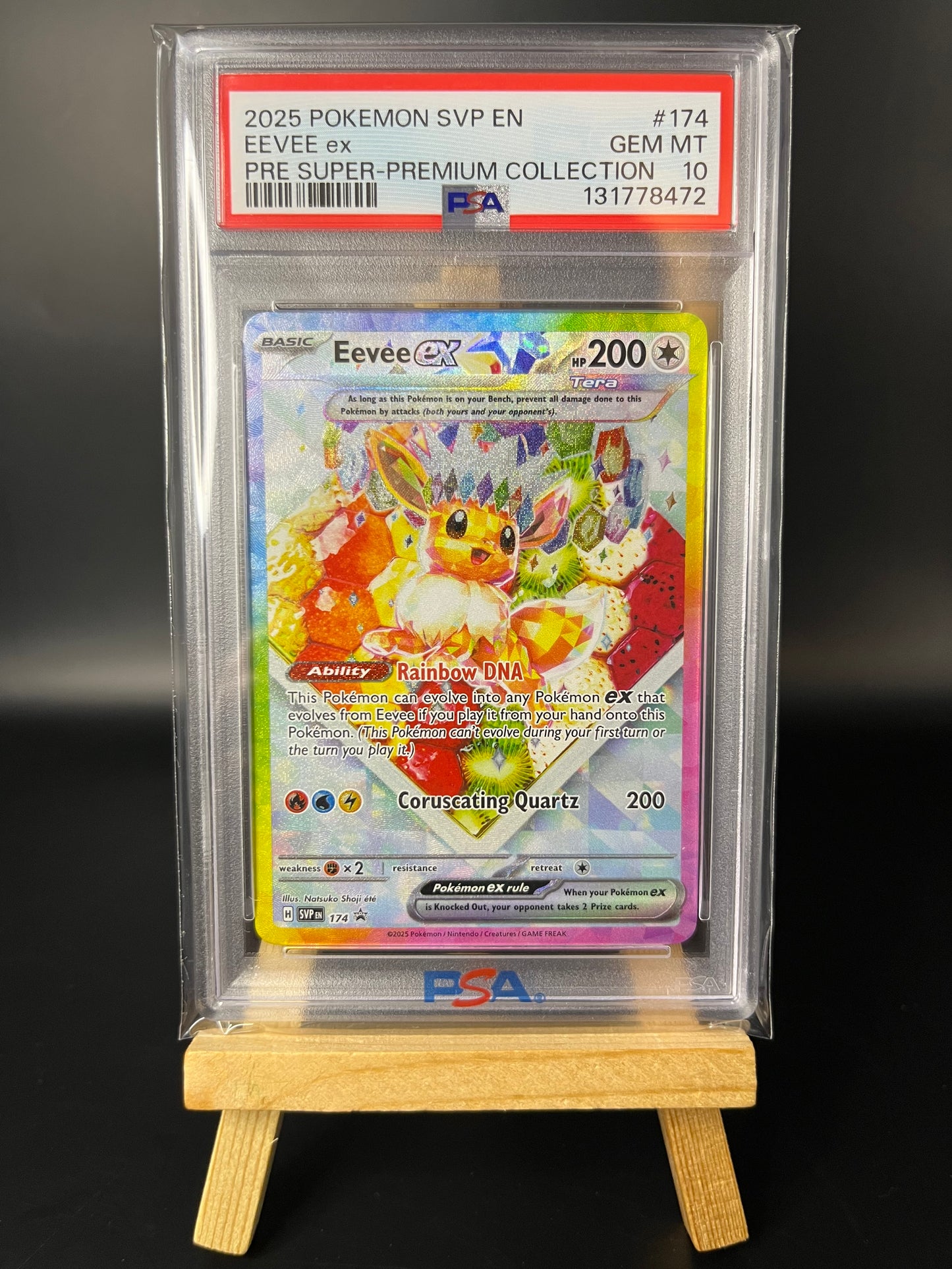 Pokemon Karte Evoli - Eevee ex (SVP 174) PSA 10 - SV Black Star Promos - English
