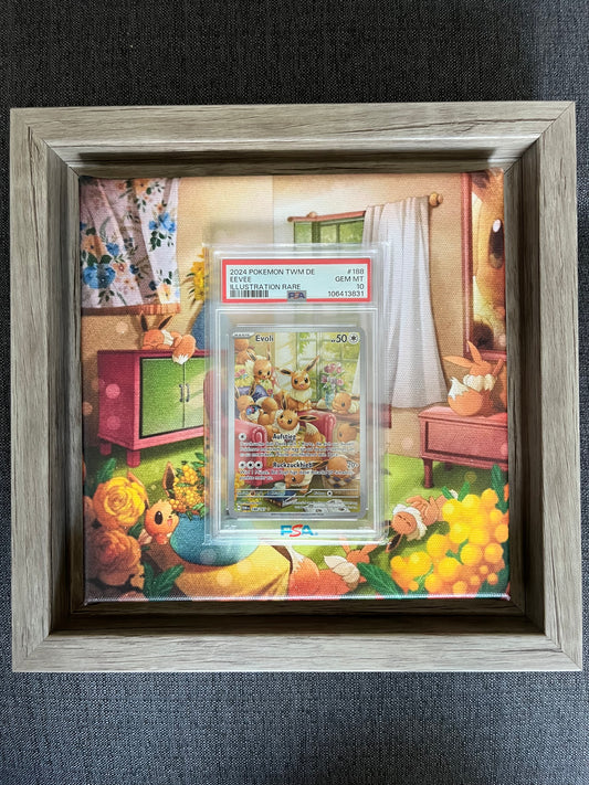 Pokemon Karte Evoli (TWM 188) PSA 10 - Masqerade im Zwielicht - Deutsch Pop 93! mit Rahmen