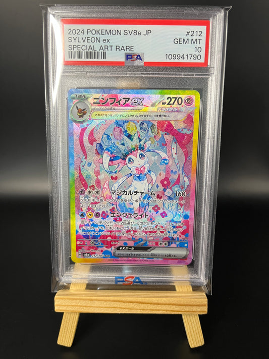 Pokemon Karte Feelinara - Sylveon ex (sv8a 212) PSA 10 - Terastal Festival ex - Japanese