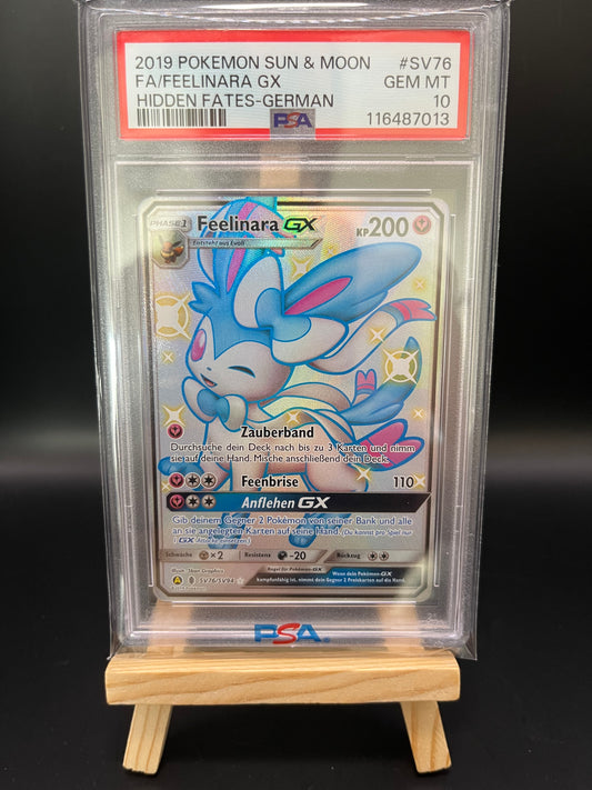 Pokemon Karte Feelinara GX (HIF SV76) PSA 10 - Verborgenes Schicksal - Deutsch