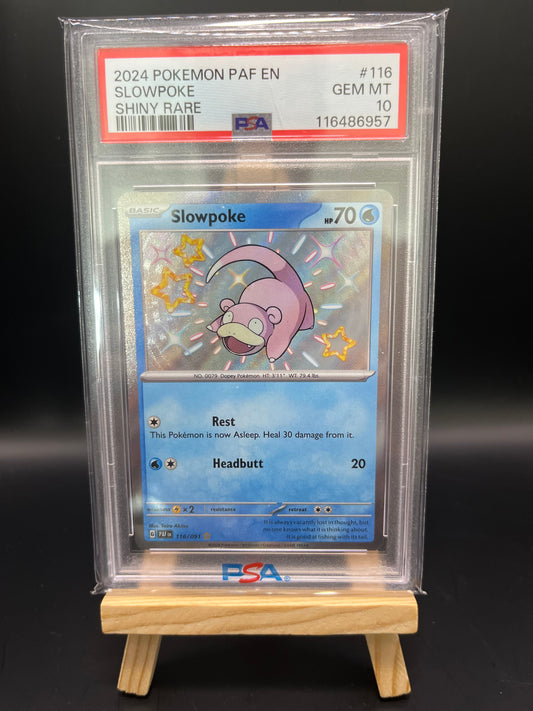 Pokemon Karte Flegmon - Slowpoke (PAF 116) PSA 10 - Paldean Fates - English