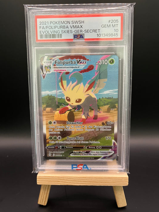 Pokemon Karte Folipurba VMAX (EVS 205) PSA 10 - Evolving Skies - Deutsch