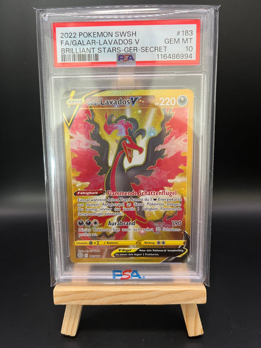 Pokemon Karte Galar-Lavados V (BRS 183) PSA 10 - Strahlende Sterne - Englisch
