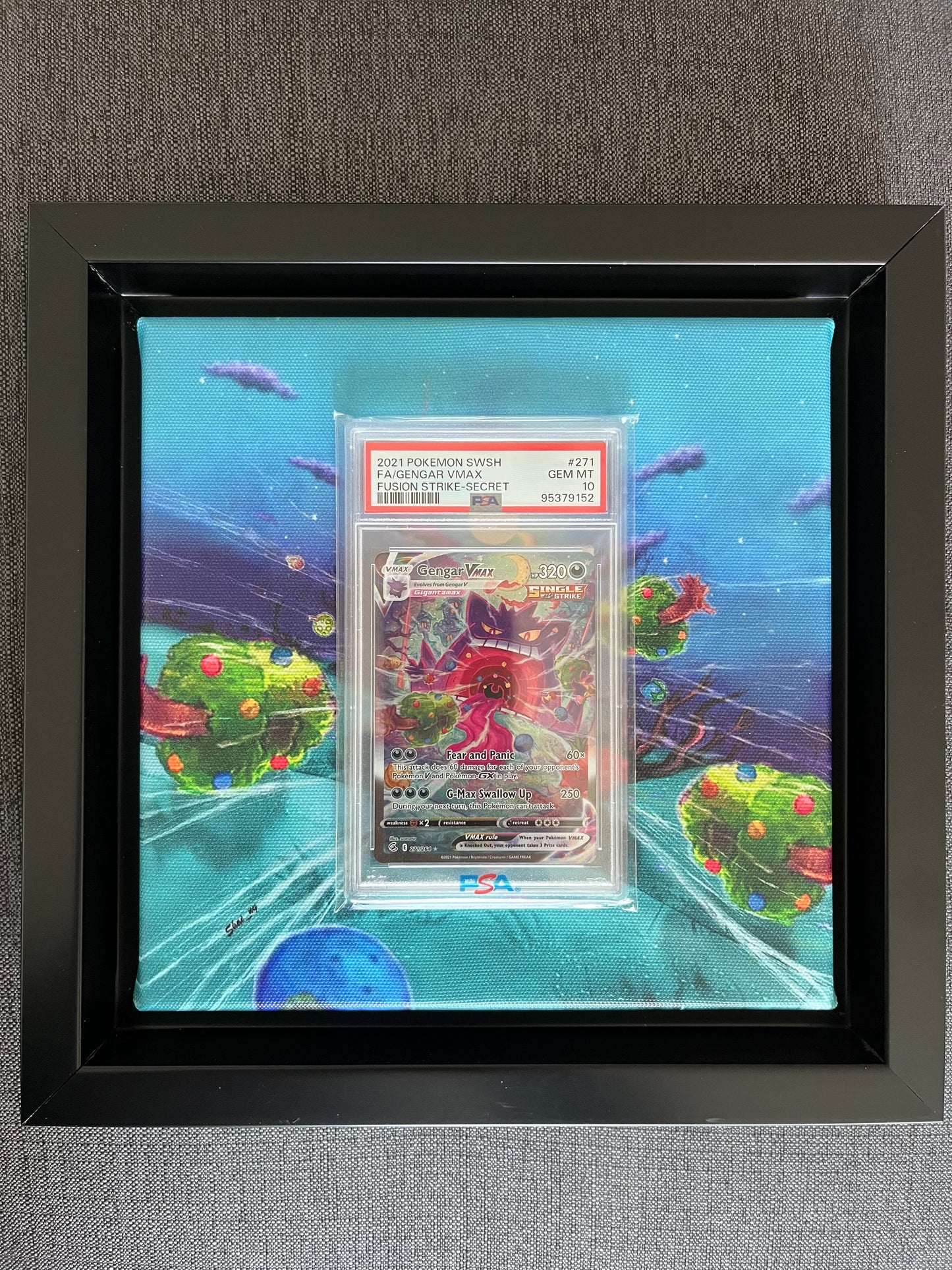Pokemon Karte Gengar VMAX (FST 271) PSA 10 - Fusion Strike - English mit Rahmen