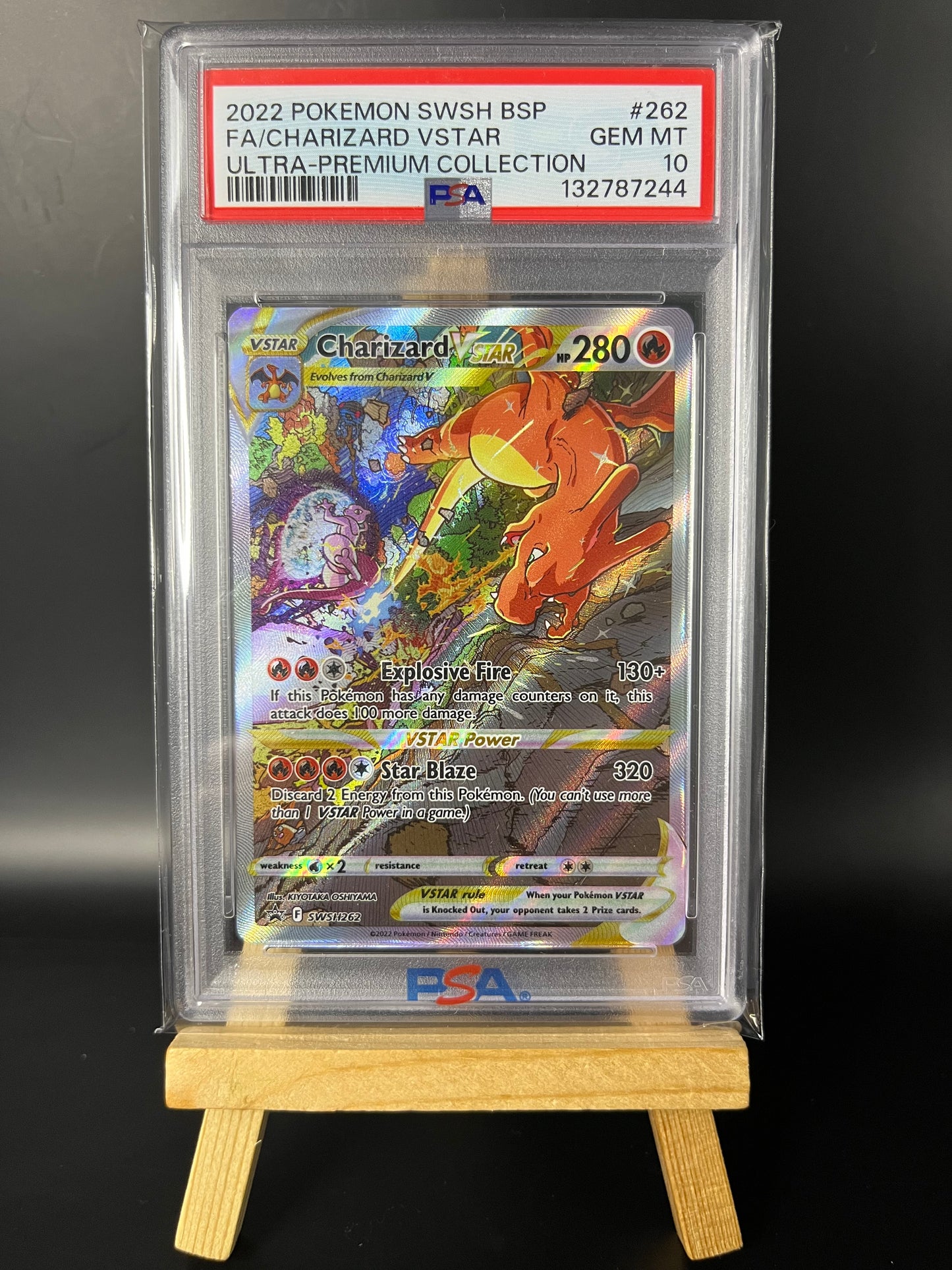 Pokemon Karte Glurak - Charizard VSTAR (SWSH 262) PSA 10 - SWSH Black Star Promos - English
