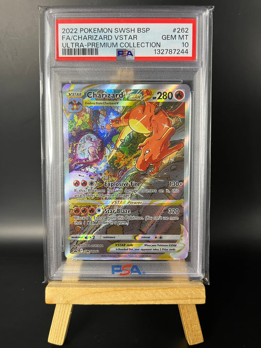 Pokemon Karte Glurak - Charizard VSTAR (SWSH 262) PSA 10 - SWSH Black Star Promos - English
