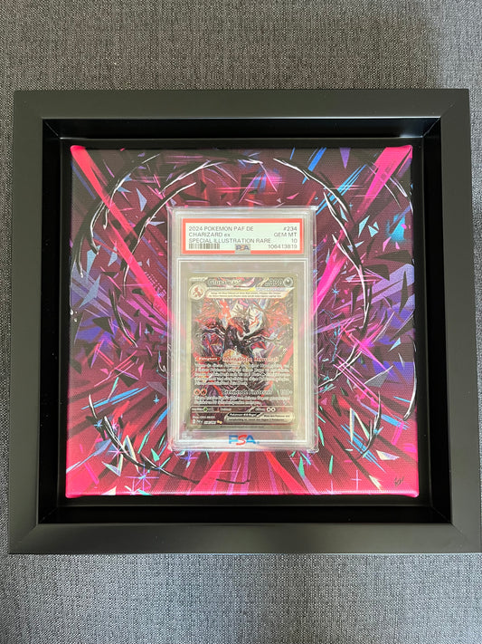 Pokemon Karte Glurak - Charizard ex (PAF 234) PSA 10 - Paldeas Schicksale - Deutsch mit Rahmen