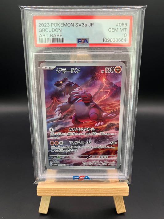 Pokemon Karte Groudon (sv3a 069) PSA 10 - Raging Surf - Japanese
