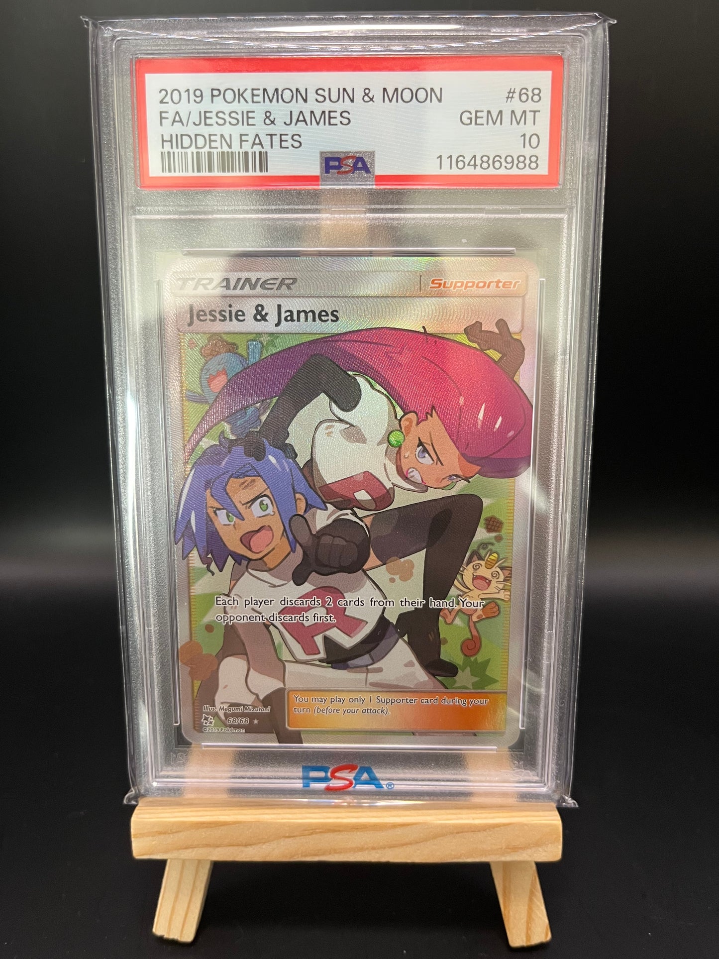 Pokemon Karte Jessie & James (HIF 68) PSA 10 - Hidden Fates - English