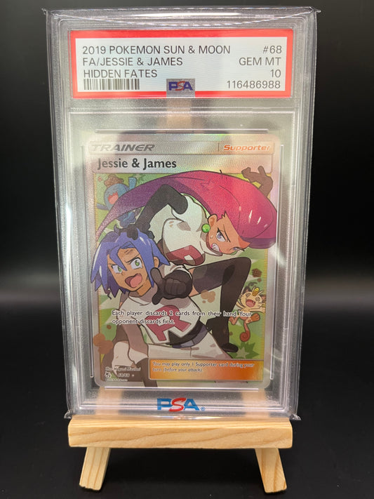 Pokemon Karte Jessie & James (HIF 68) PSA 10 - Hidden Fates - English