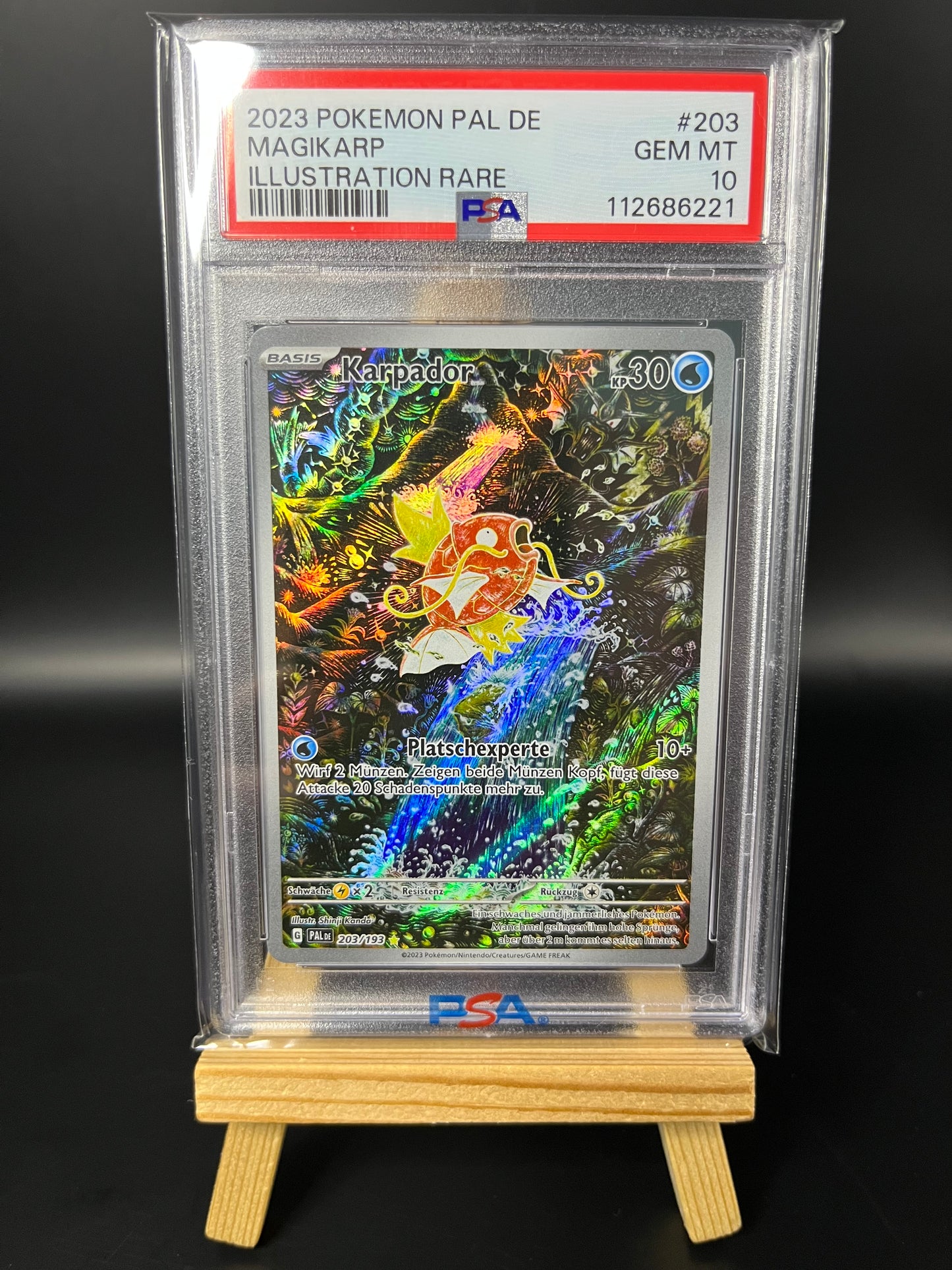 Pokemon Karte Karpador (PAL 203) PSA 10 - Entwicklungen in Paldea - Deutsch