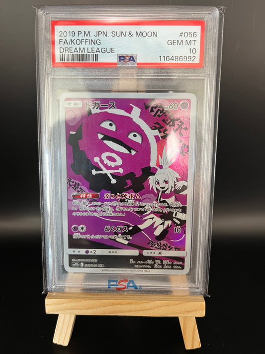 Pokemon Karte Koffing (sm11b 056) PSA 10 - Dream League - Japanese