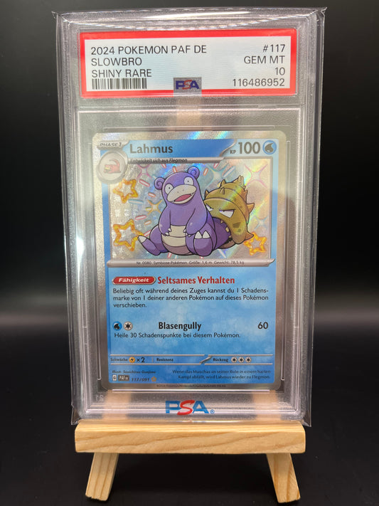 Pokemon Karte Lahmus (PAF 117) PSA 10 - Pop 2! - Paldeas Schicksale - Deutsch