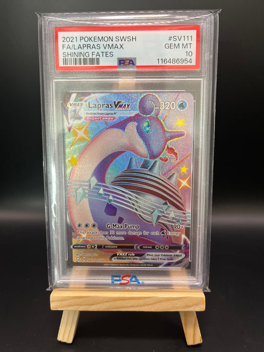 Pokemon Karte Lapras VMAX (SHF SV111) PSA 10 - Shining Fates - English