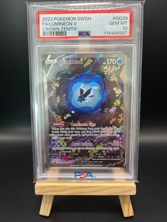 Pokemon Karte Lumineon V (CRZ GG39) PSA 10 - Crown Zenit - English