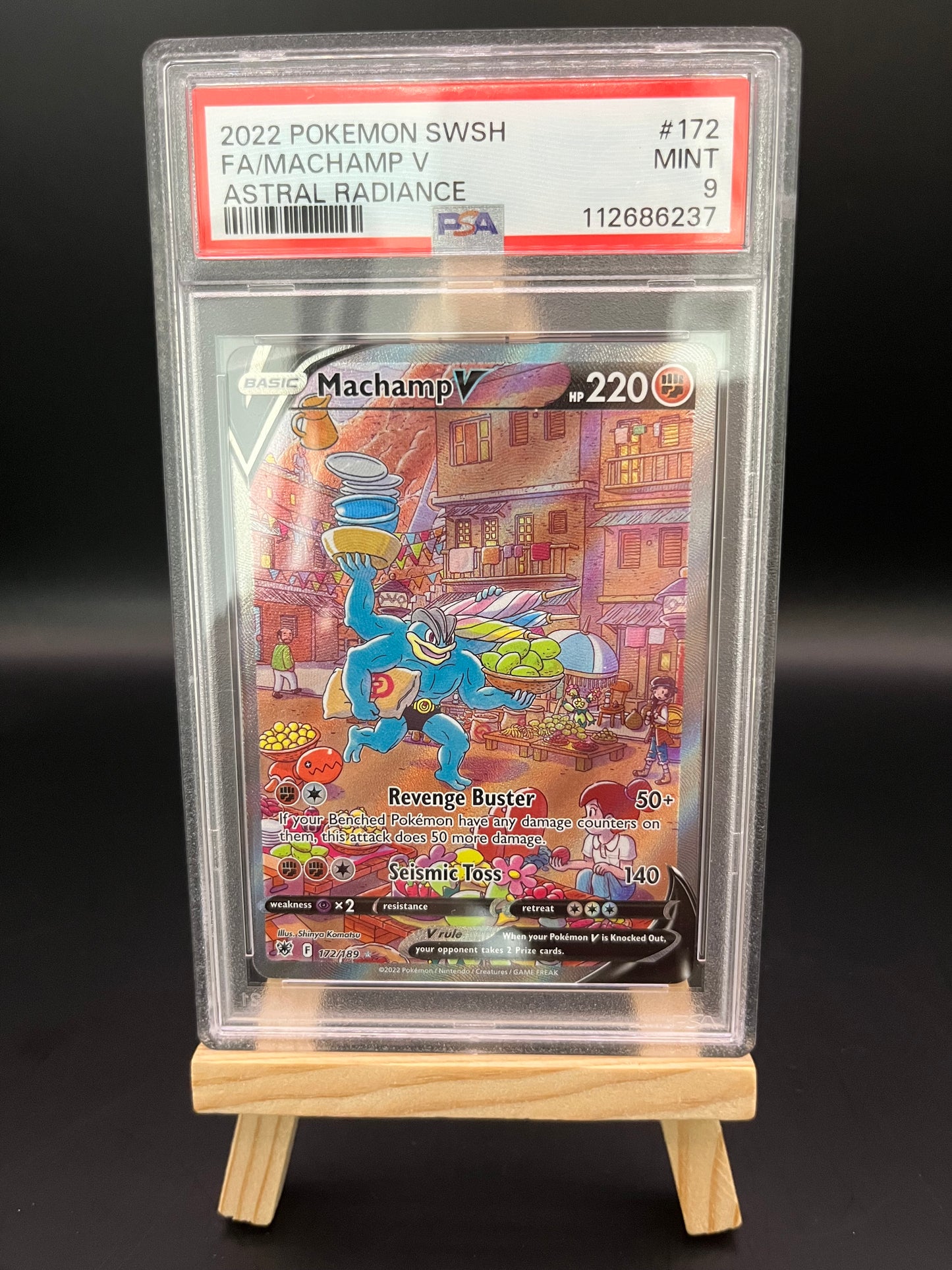 Pokemon Karte Machomei - Machamp V (ASR 172) PSA 9 - Astral Radiance - English
